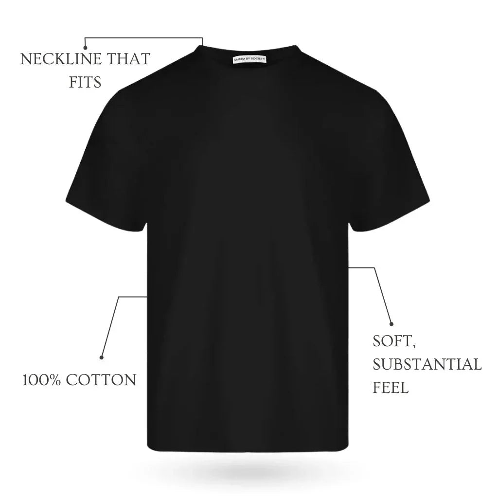 BLACK LOOPWHEELED T-SHIRT