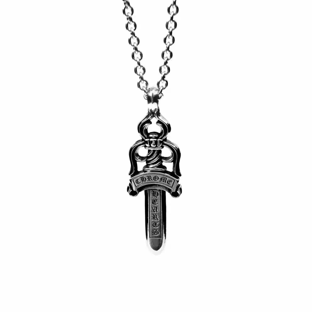 Chrome Hearts Double Dagger Pendant Necklace