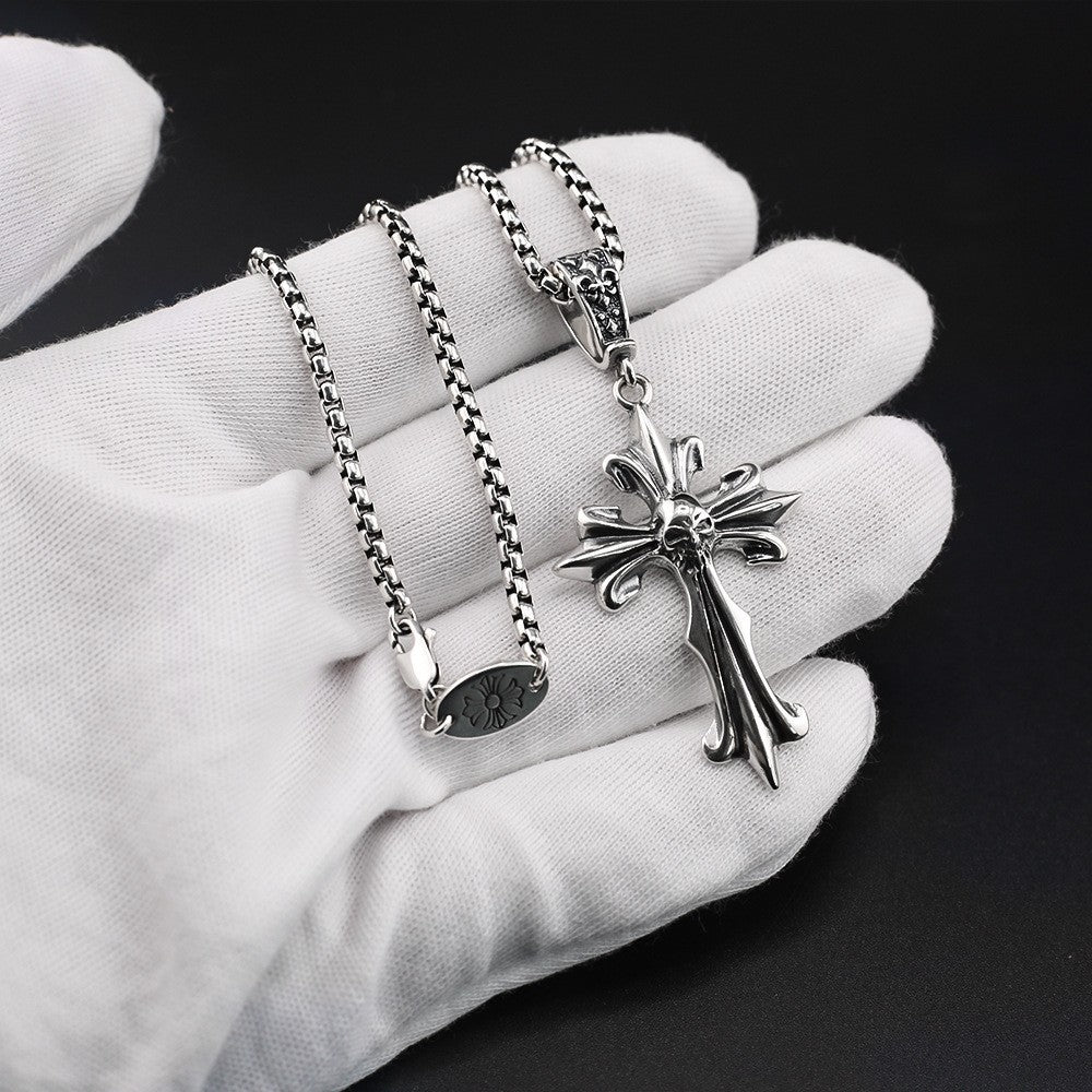 Chrome Hearts universal buckle cross skull pendant