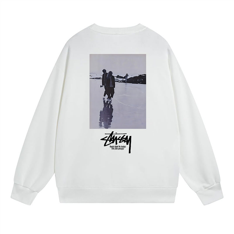 Stussy Sweatshirts Autumn/Winter Fleece Couple Sweatshirts