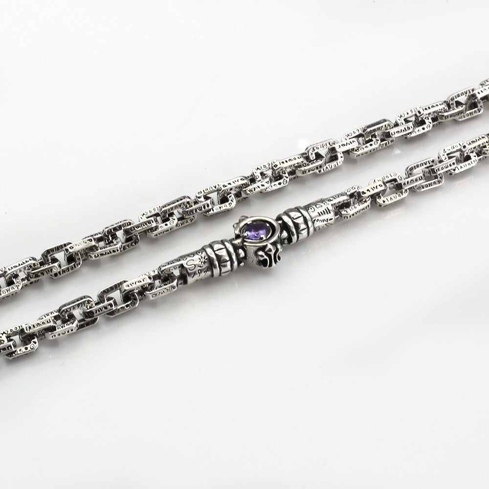 Chrome Hearts scepter diamond-studded magnetic letter chain