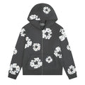Denim Tears Rhinestone Wreath Zip Hoodie Vintage Black