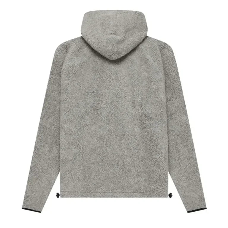 Fear of God Essentials Polar Fleece Half Zip Hoodie Dark Oatmeal