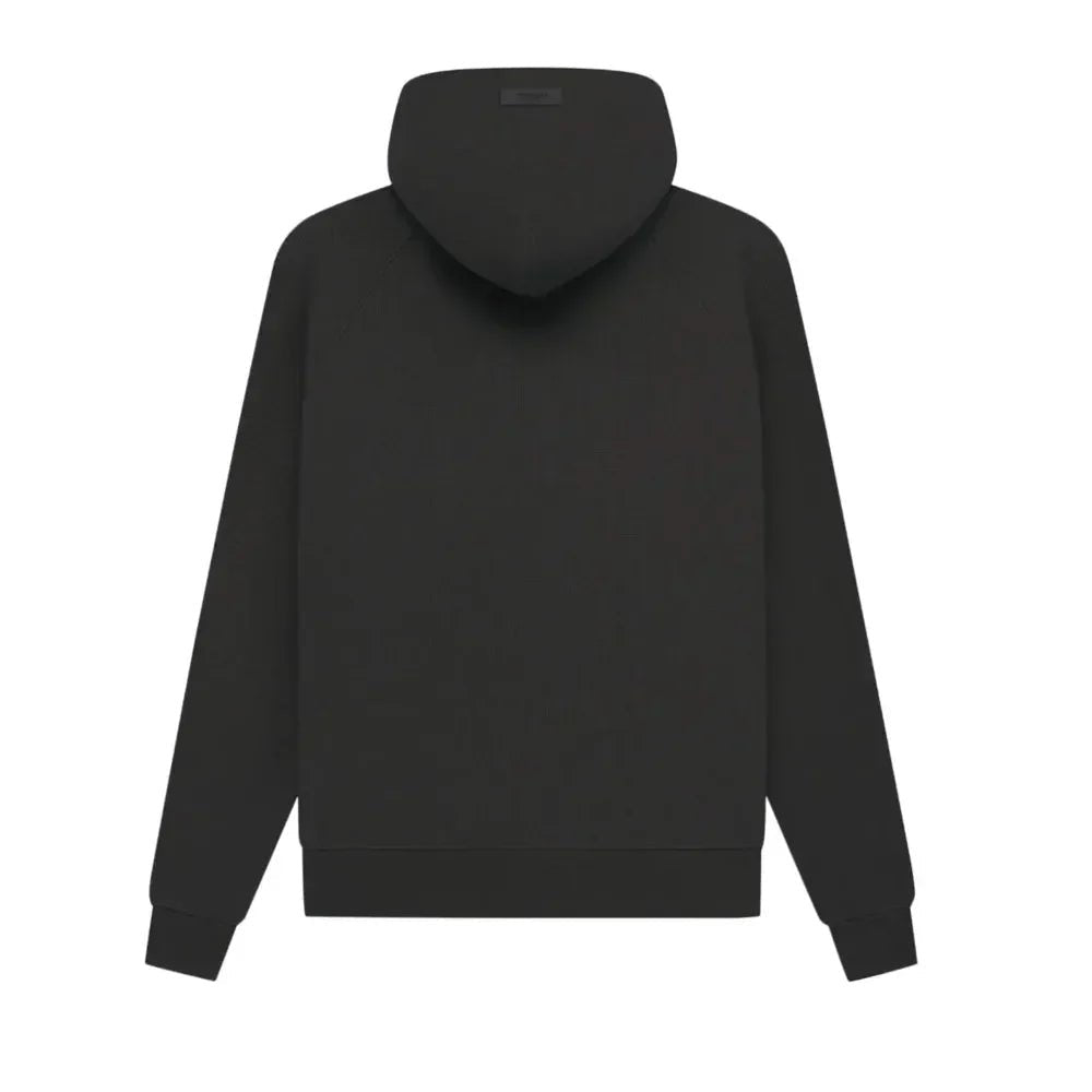 Fear Of God Essentials Waffle Raglan Hoodie Off Black