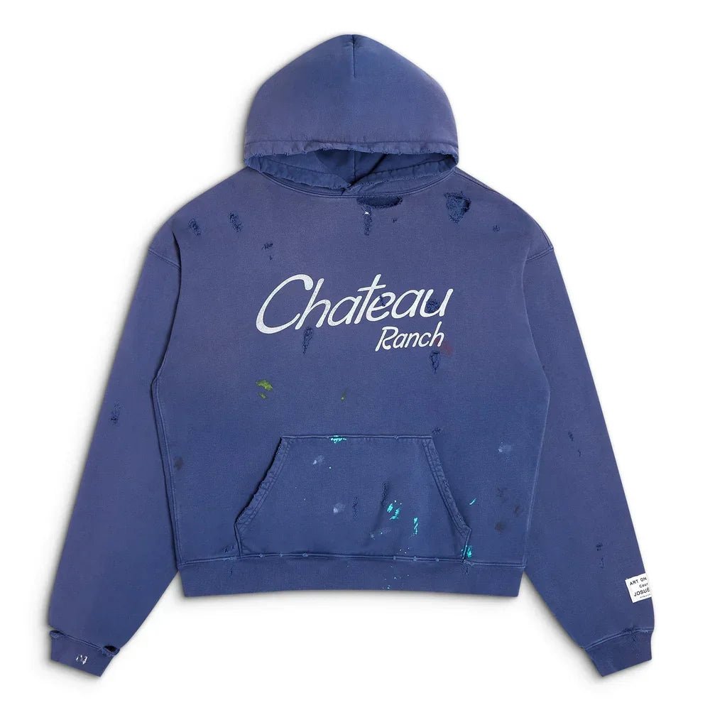 Gallery Dept. Distressed Chateau Ranch Hoodie Navy