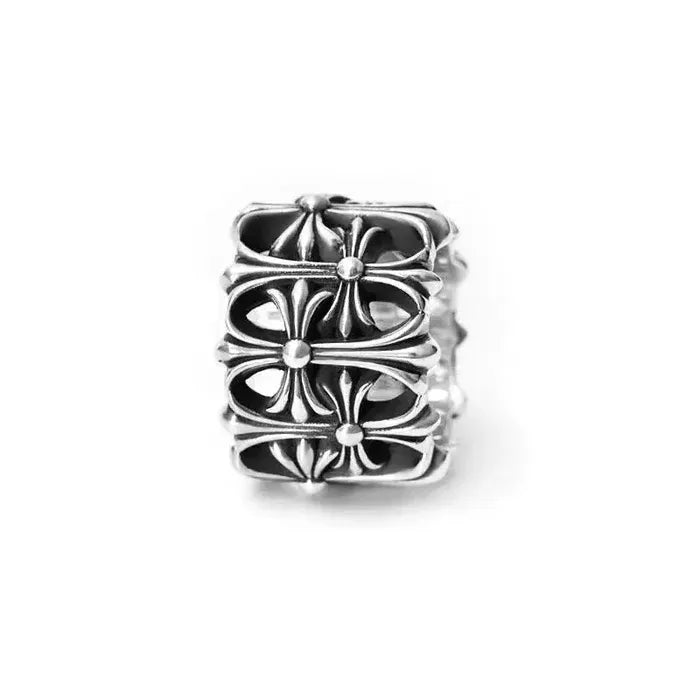 chrome hearts 925 silver retro Cemetry ring