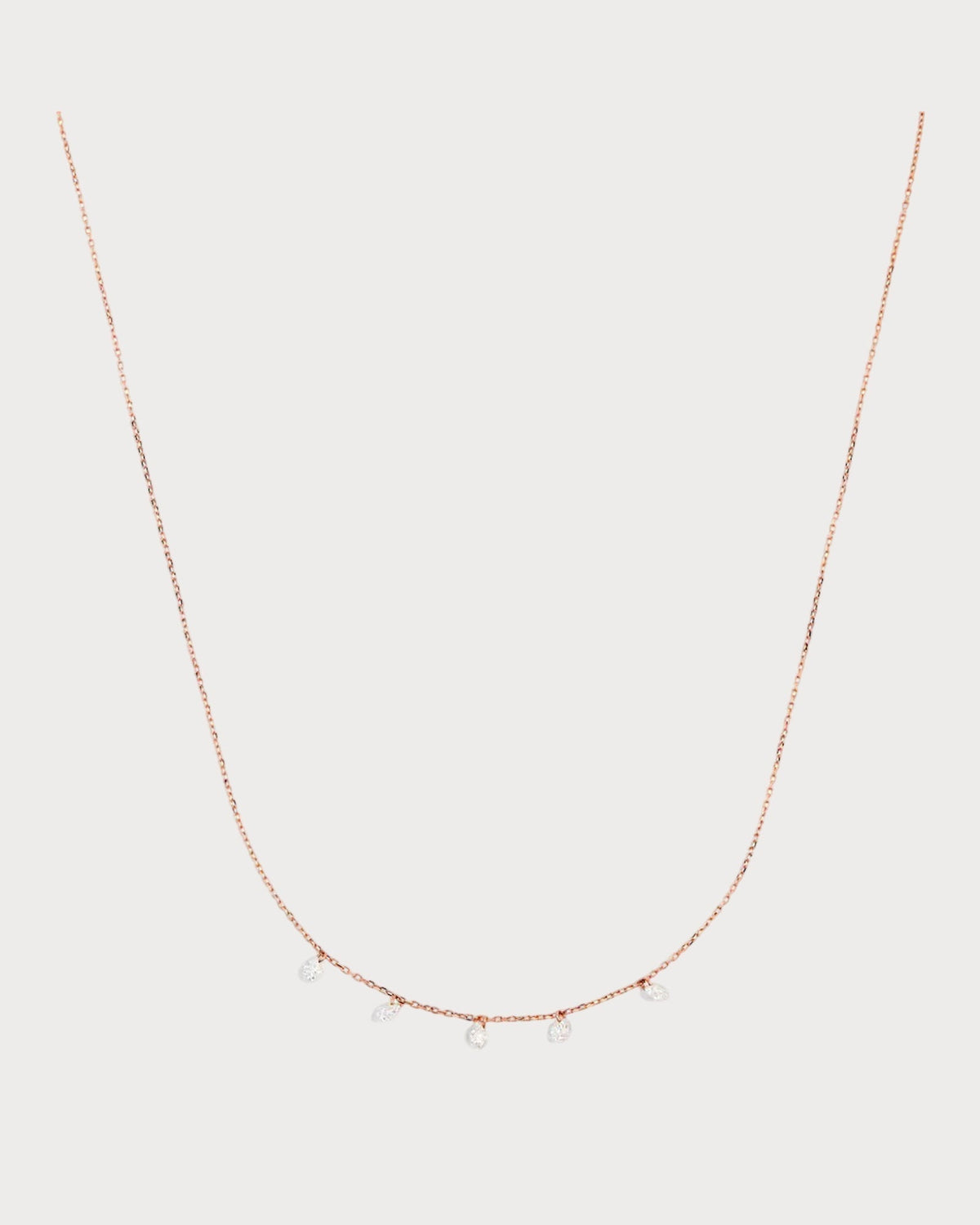 PERSEE Rose Gold and Diamond Danae Necklace(Rose Gold)