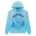 Sp5der OG Web V2 Spray Hoodie Light Blue
