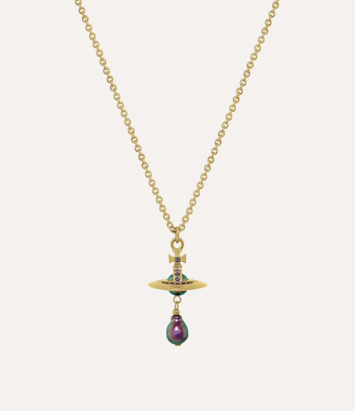 VIVIENNE WESTWOOD Aleksa Pendant Necklace Brass(Gold)
